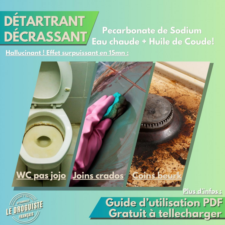 Percarbonate de Soude 1kg | Sachet refermable + Cuillère doseur | Nettoyant Écologique Multi-Usage - Blanchissant Linge,