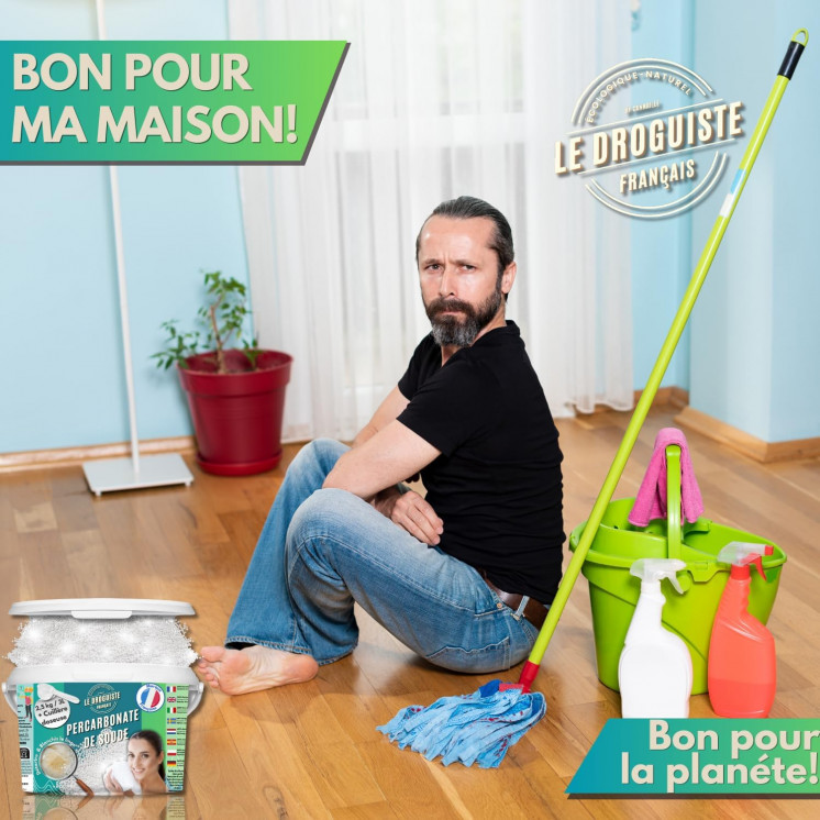 Percarbonate de Soude 5kg | Seau 5L refermable + Cuillère doseur | Nettoyant Écologique Multi-Usage - Blanchissant Linge,