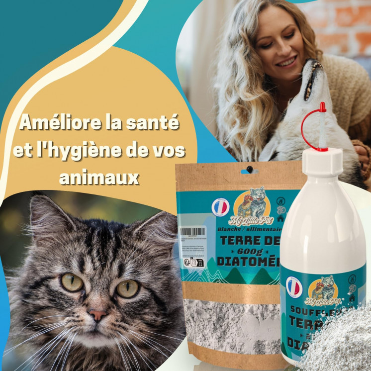 [Seau + Souffleuse] 1.5Kg 100% Terre de Diatomée Alimentaire Blanche | Terre de Diatomée Punaise de Lit | Poudre de Diatomée