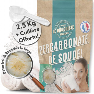2.5kg Percarbonate de Soude +/- 250 lavages | Doypack + Cuillère doseuse | Nettoyant Écologique Multi-Usage Blanchissant Linge 2.5kg Percarbonate de Soude +/- 250 lavages | Doypack + Cuillère doseuse | Nettoyant Écologique Multi-Usage Blanchissant Linge